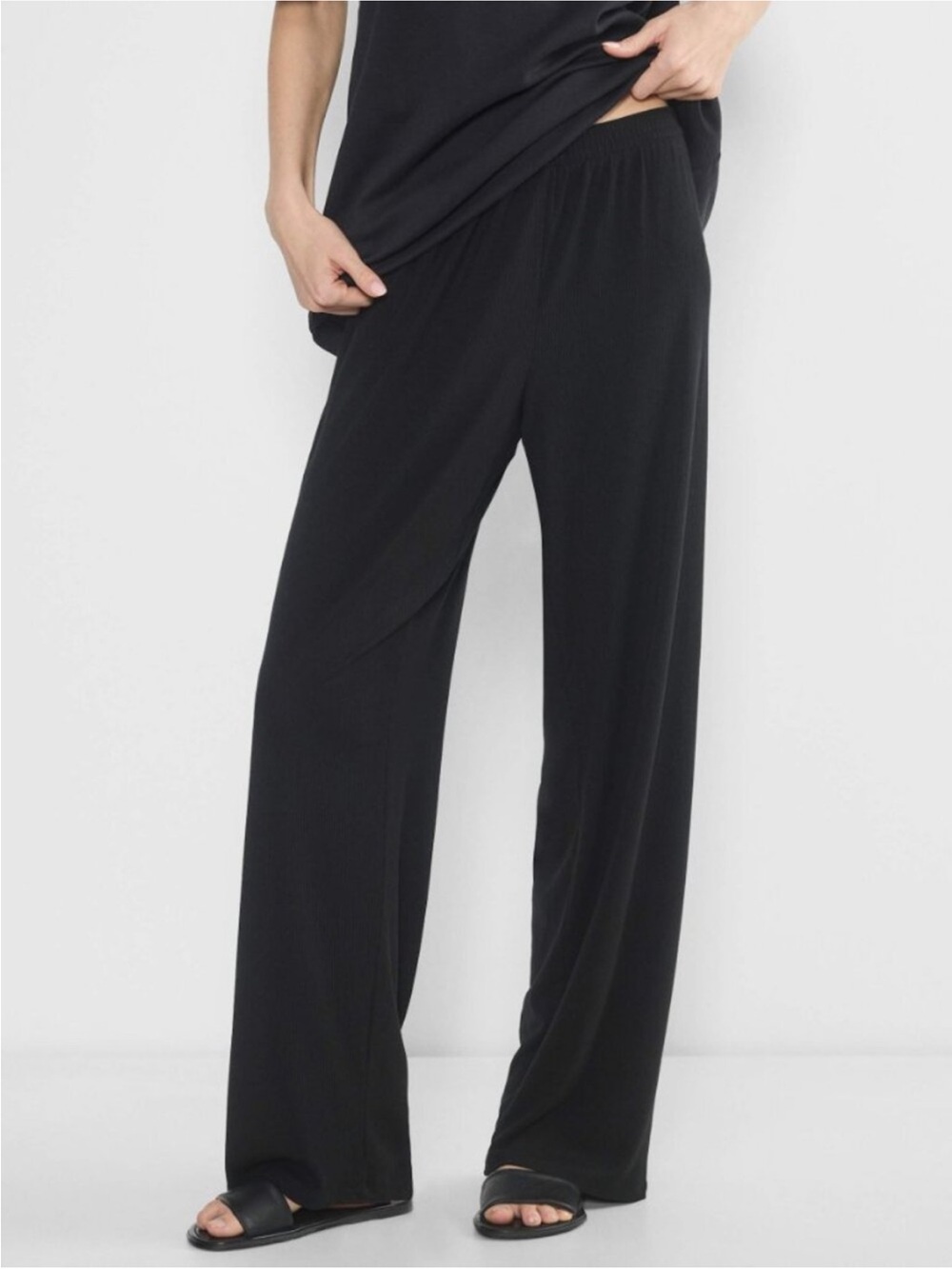 Aritzia The Group Babaton Luxe Lounge Tomorrow Pants Wide-Leg Pull-On Black XS